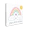 Stupell Industries You Are Mine Expression Smiling Cloud Sun Rainbow Canvas Wall Art